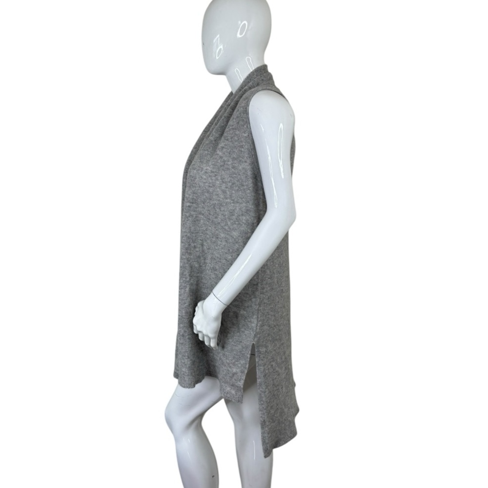 InCashmere Cashmere grey Sleeveless Open Vest sweater cardigan layering piece L - Picture 5 of 17